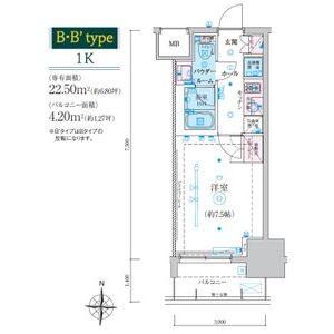 1K 間取り図
