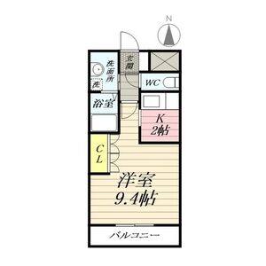 1K 間取り図