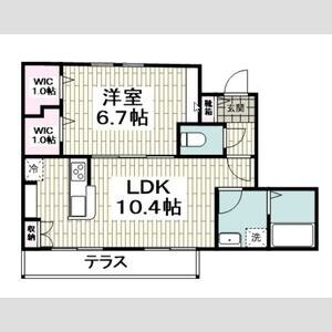 1LDK 間取り図