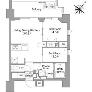 2LDK 間取り図