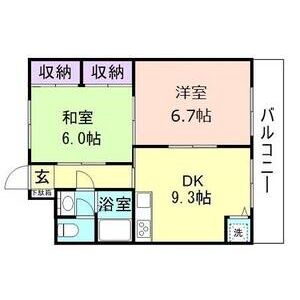 2DK 間取り図