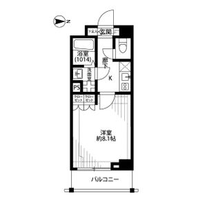 1K 間取り図