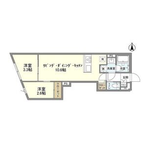 2LDK 間取り図