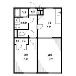 2DK 間取り図