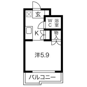 1K 間取り図