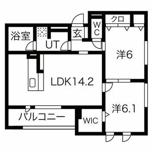 2LDK 間取り図