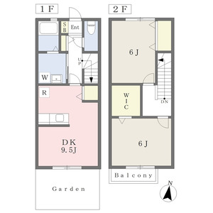 2DK 間取り図