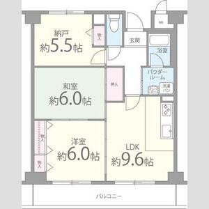 2DK 間取り図