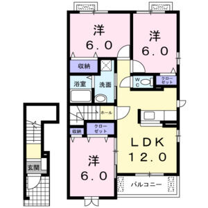 3LDK 間取り図