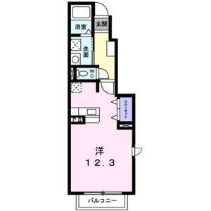 ワンルーム 間取り図