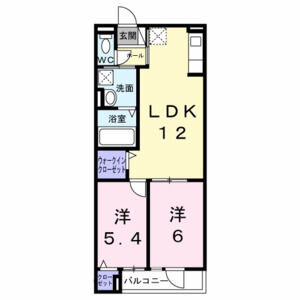 2LDK 間取り図