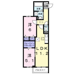 2LDK 間取り図