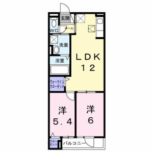 2LDK 間取り図