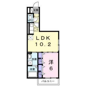 1LDK 間取り図