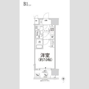 1K 間取り図