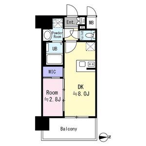 1DK 間取り図