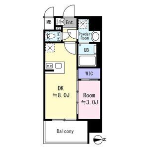 1DK 間取り図
