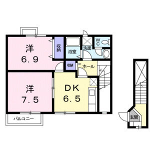 2DK 間取り図