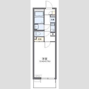 1K 間取り図