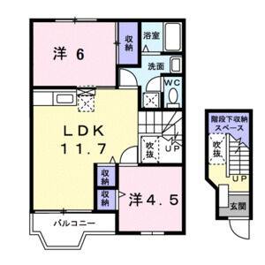 2LDK 間取り図