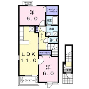 2LDK 間取り図
