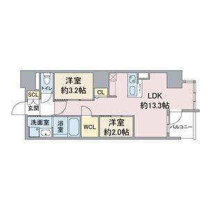2LDK 間取り図
