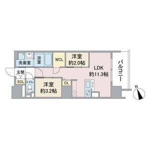 2LDK 間取り図