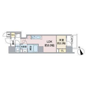 1LDK 間取り図