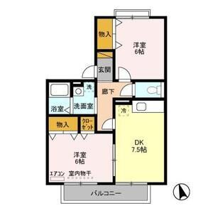 2DK 間取り図