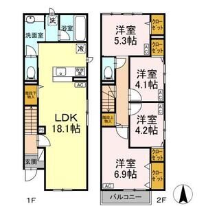 4LDK 間取り図