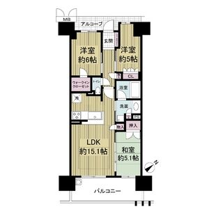 3LDK 間取り図