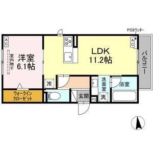 1LDK 間取り図