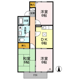 3DK 間取り図