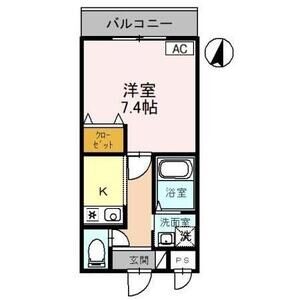 1K 間取り図
