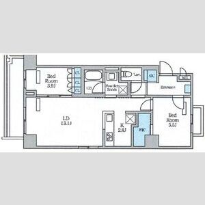 2LDK 間取り図