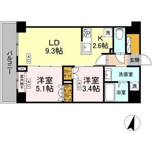 2LDK 間取り図