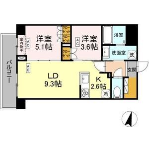 2LDK 間取り図