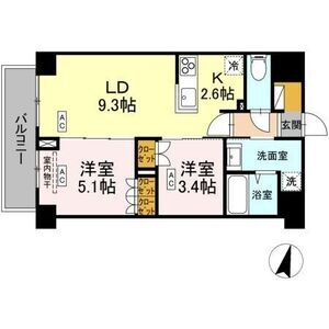 2LDK 間取り図