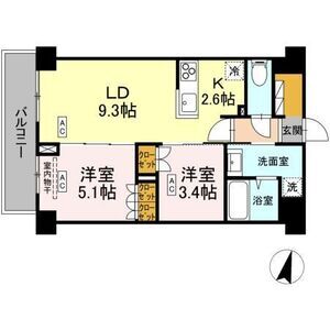 2LDK 間取り図