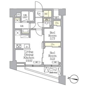 2LDK 間取り図