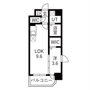 1LDK 間取り図