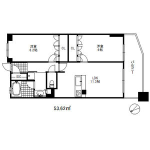 2LDK 間取り図