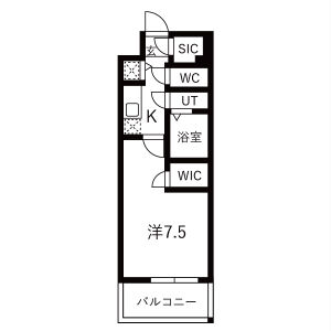 1K 間取り図