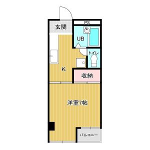 1K 間取り図