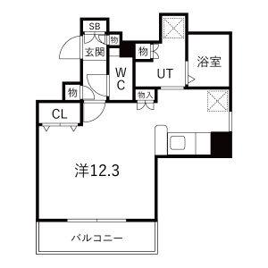 ワンルーム 間取り図