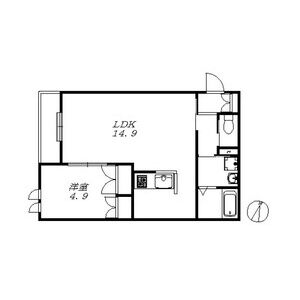 1LDK 間取り図