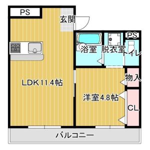 1LDK 間取り図