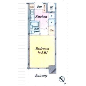 1K 間取り図
