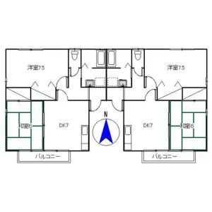 2DK 間取り図