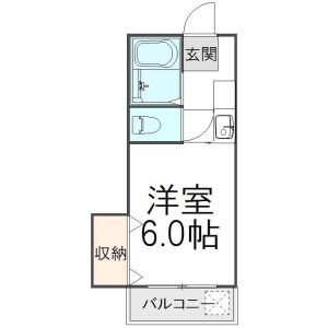 1K 間取り図